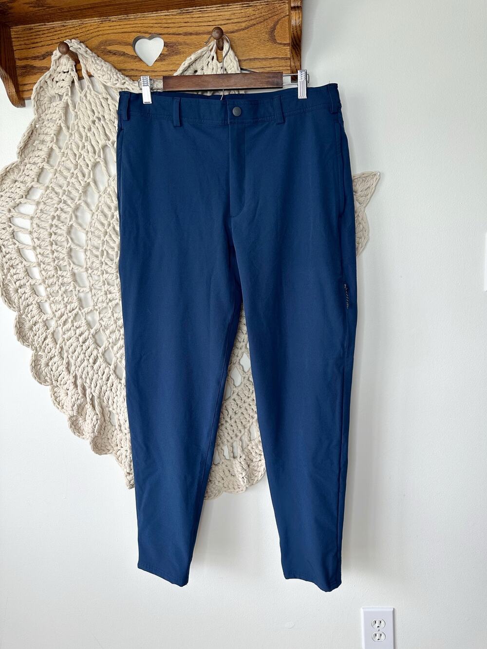 Mack Weldon Radius Tapered Pants Size Large Navy Blue